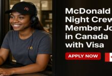 McDonald Night Crew Member Jobs in Canada with Visa