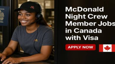 McDonald Night Crew Member Jobs in Canada with Visa